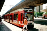 Halle (Saale) tram line 2 at Riebeckplatz (2001)