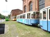Hannover articulated tram 503 in front of Straßenbahn-Museum (2020)