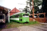 Hannover articulated tram 503 on the entrance square Hannoversches Straßenbahn-Museum (2000)