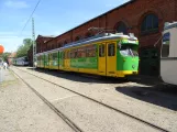 Hannover articulated tram 711 in front of Straßenbahn-Museum (2022)