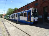 Hannover articulated tram 904 in front of Straßenbahn-Museum (2022)