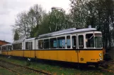 Hannover articulated tram 931 outside the museum Deutsches Straßenbahn Museum (Hannoversches Straßenbahn-Museum) (1986)