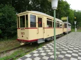 Hannover Hohenfelser Wald with sidecar 1023 at Straßenbahn-Haltestelle (2020)