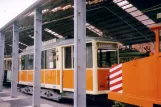 Hannover railcar 100 inside the depot Hannoversches Straßenbahn-Museum (2006)