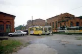 Hannover railcar 35 in front of Straßenbahn-Museum (1993)
