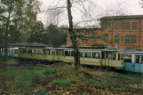 Hannover railcar 46 outside the museum Hannoversches Straßenbahn-Museum (Deutsches Straßenbahn Museum) (1986)