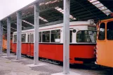 Hannover railcar 715 inside the depot Hannoversches Straßenbahn-Museum (2006)