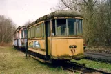 Hannover sidecar 52 outside Hannoversches Straßenbahn-Museum, for scrapping (2004)