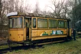 Hannover sidecar 52 outside Hannoversches Straßenbahn-Museum, for scrapping, seen from the side (2004)