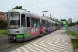Hannover tram line 1 with articulated tram 2003 at Laatzen (2010)
