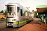 Hannover tram line 1 with articulated tram 2018 at Sarstedt (2002)