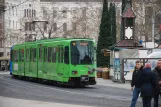 Hannover tram line 10 with articulated tram 6195 on Ernst-August-Platz (2013)