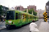 Hannover tram line 10 with articulated tram 6196 at Steintor (2003)