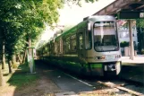 Hannover tram line 11 with articulated tram 2566 at Zoo (2002)