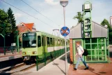 Hannover tram line 5 with articulated tram 6047 at Anderten (2002)