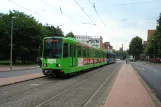 Hannover tram line 5 with articulated tram 6136 at Bahnhof Leinhausen (2008)