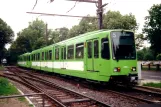 Hannover tram line 5 with articulated tram 6136 on Hans-Böckler-Allee (2000)