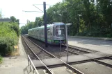 Hannover tram line 7 with articulated tram 2548 on Wallensteinstraße (2014)