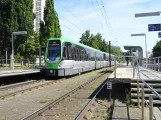 Hannover tram line 7 with articulated tram 3152 at Allerweg (2022)