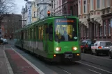 Hannover tram line 9 with articulated tram 6203 on Davenstedter Straße (2013)