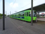 Hannover tram line 9 with articulated tram 6227 at Empelde (2018)