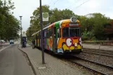 Heidelberg extra line 21 with articulated tram 204 at Stadtwerke (2009)