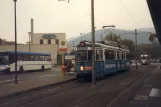 Heidelberg extra line 21 with articulated tram 215 at HD Hauptbahnhof (1990)