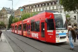 Heidelberg tram line 22 with articulated tram 267 "Simfeopol" at Bismarckplatz (2009)