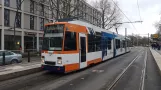 Heidelberg tram line 22 with articulated tram 3261 at Stadtbücherei (2019)