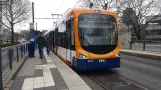 Heidelberg tram line 23 with low-floor articulated tram 3273 at Stadtbücherei (2019)