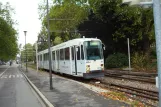 Heidelberg tram line 24 with articulated tram 252 on Kürfüsten Anlage (2009)