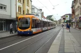 Heidelberg tram line 24 with low-floor articulated tram 3284 at Rohrbach Markt (2014)