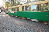 Helsinki tram line 10 with articulated tram 70 at Johanneksenpuisto/Johanneksenkirkko (2011)