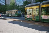 Helsinki tram line 3 with articulated tram 98 on Mannerheimintie/Mannerheimvägen (2019)