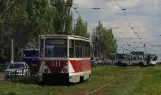 Horlivka tram line 1 with railcar 411 on Prospekt Lenina (Lenina Ave) (2011)