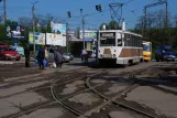 Horlivka tram line 7 with railcar 394 on Internasional'na Ulitsa (2011)