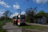 Horlivka tram line 8 with railcar 378 at 40 Richchya Radyanskoi Ulitsa (2011)
