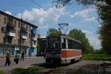 Horlivka tram line 8 with railcar 378 at Prazka Ulitsa (Praz'ka St) (2011)