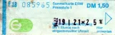 Hour ticket for Üstra Hannoversche Verkehrsbetriebe, the front (1986)