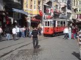 Istanbul Nostalgilinje T2 with railcar 223 on İstiklal Cd (2008)