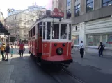 Istanbul Nostalgilinje T2 with railcar 47 at Galatasaray (2014)