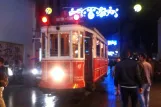Istanbul Nostalgilinje T2 with railcar 47 on İstiklal Cd (2012)