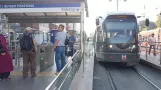 Istanbul regional line T1 with low-floor articulated tram 718 at Beyazit (2017)