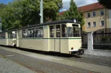 Jena museum tram 155 on the side track at Dornburger Straße (2014)