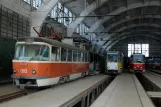 Kaliningrad service vehicle 010 inside the depot Tramvaynoye Depo (2012)