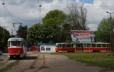 Kaliningrad tram line 3 with railcar 525 at Basseynaya (2012)