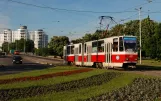 Kaliningrad tram line 5 with articulated tram 431 on Oktyabrskaya Ulitsa (2012)