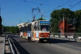 Kaliningrad tram line 5 with articulated tram 432 on Oktyabrskaya Ulitsa (2012)