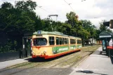 Karlsruhe tram line 2 with articulated tram 207 at Augartenstrasse (2003)