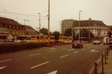 Karlsruhe tram line 3 on Bahnhofplatz (1982)